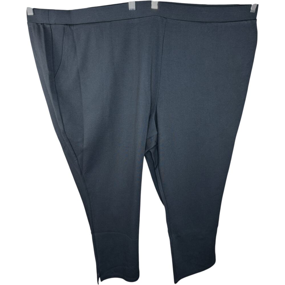Candace Cameron Bure Black Pull-On Pants Petite‎ 4X Rayon Blend Comfort Stretch